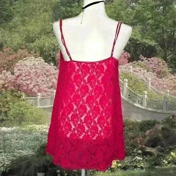 Y2k 90s Barbie Pink Lace Morgan Taylor Slip Size XL - Picture 4 of 7